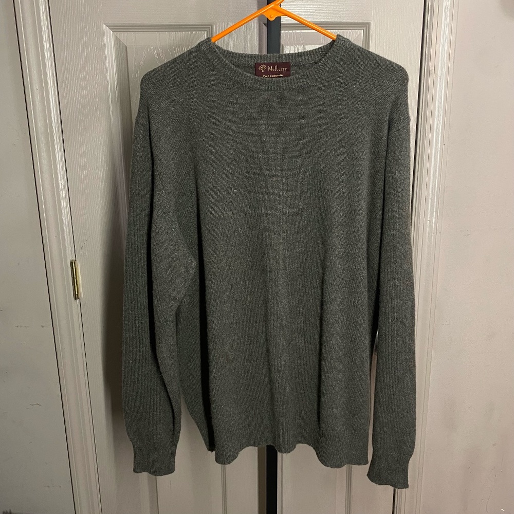 Mulberry 100% Cashmere Mens Crewneck Sweater Medium M